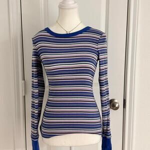 So Clothing Women’s Size XS Vintage Striped Fitted Top Perfect For A Layering
